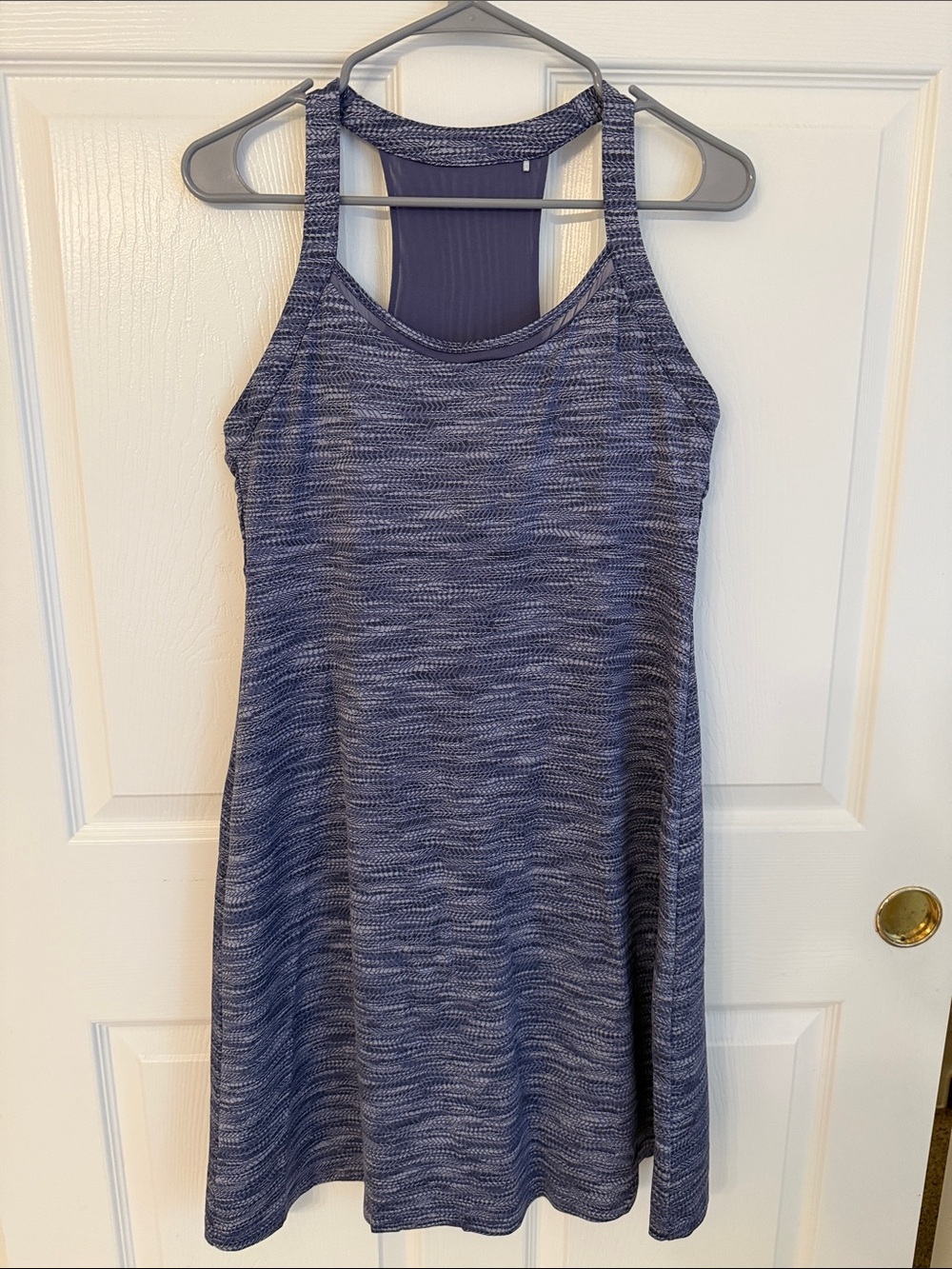 MPG Heathered Navy One-Shoulder Athletic Dress